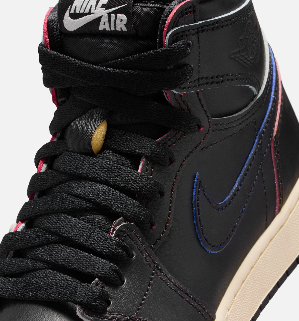 Air Jordan 1 Retro High OG GS Sneakers | Black/Black/Muslin