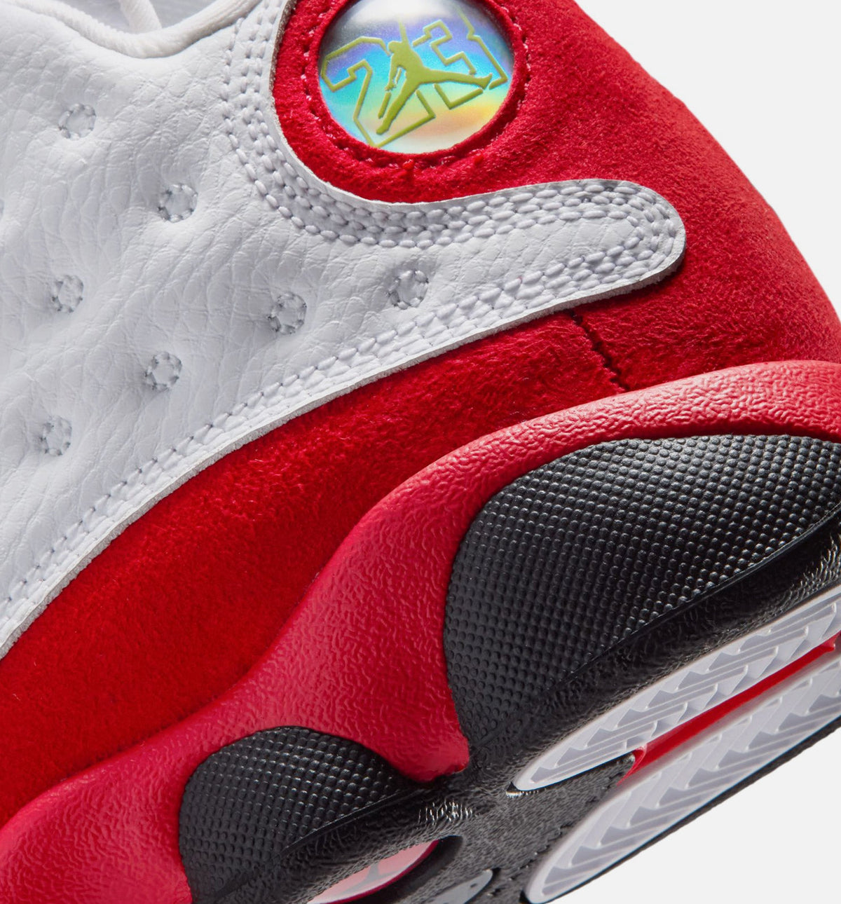 Air Jordan 13 Retro White and University Red Preschool Sneakers