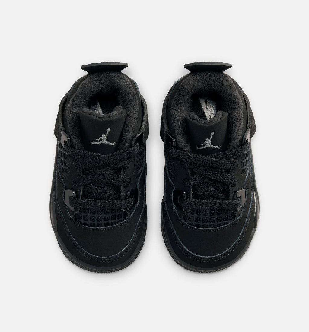 Air Jordan 4 Retro Black Cat Infant/Toddler Sneakers