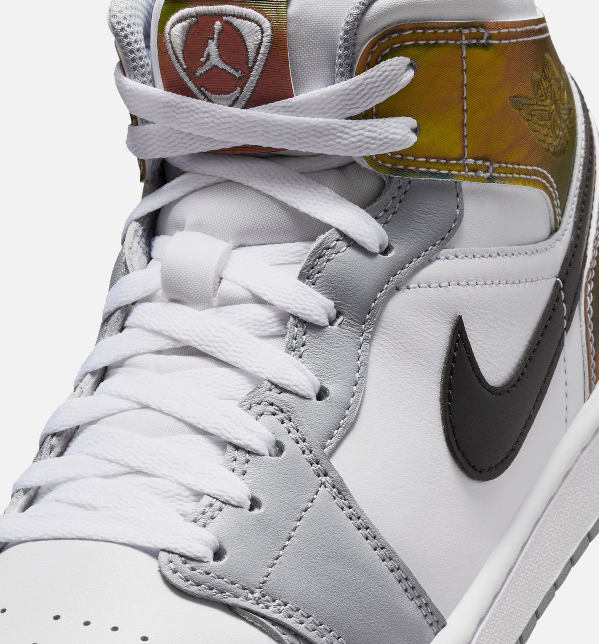 Air Jordan 1 Mid SE Men's Sneakers | Black/White/Wolf Grey
