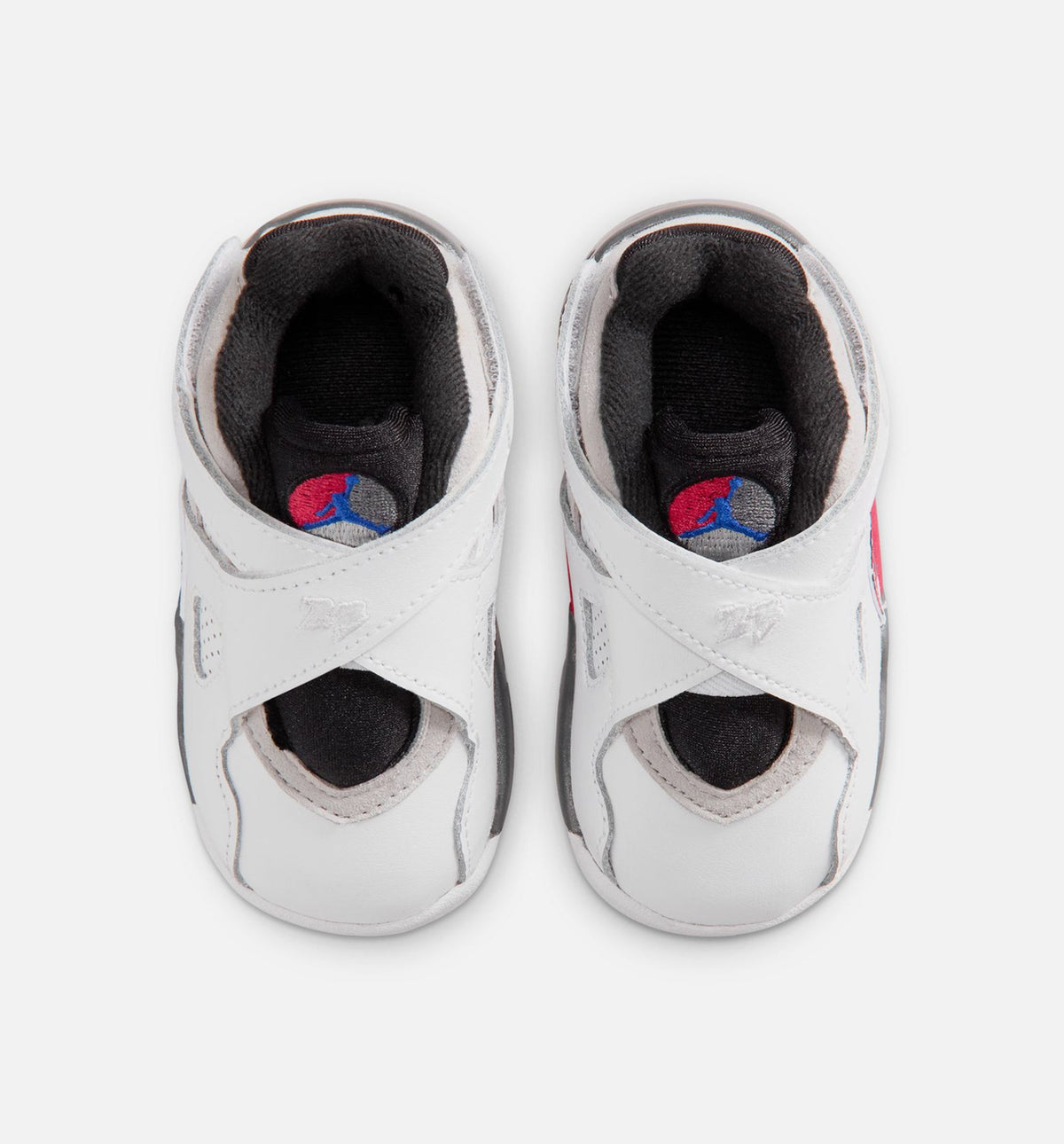 Air Jordan 8 Retro White and True Red Infant/Toddler Sneakers