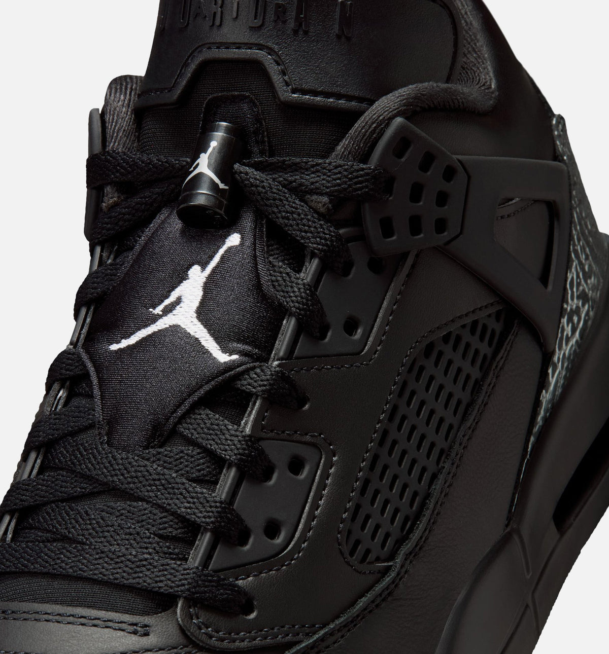Spizike Low Black and Metallic Silver Men's Basketball Shoes