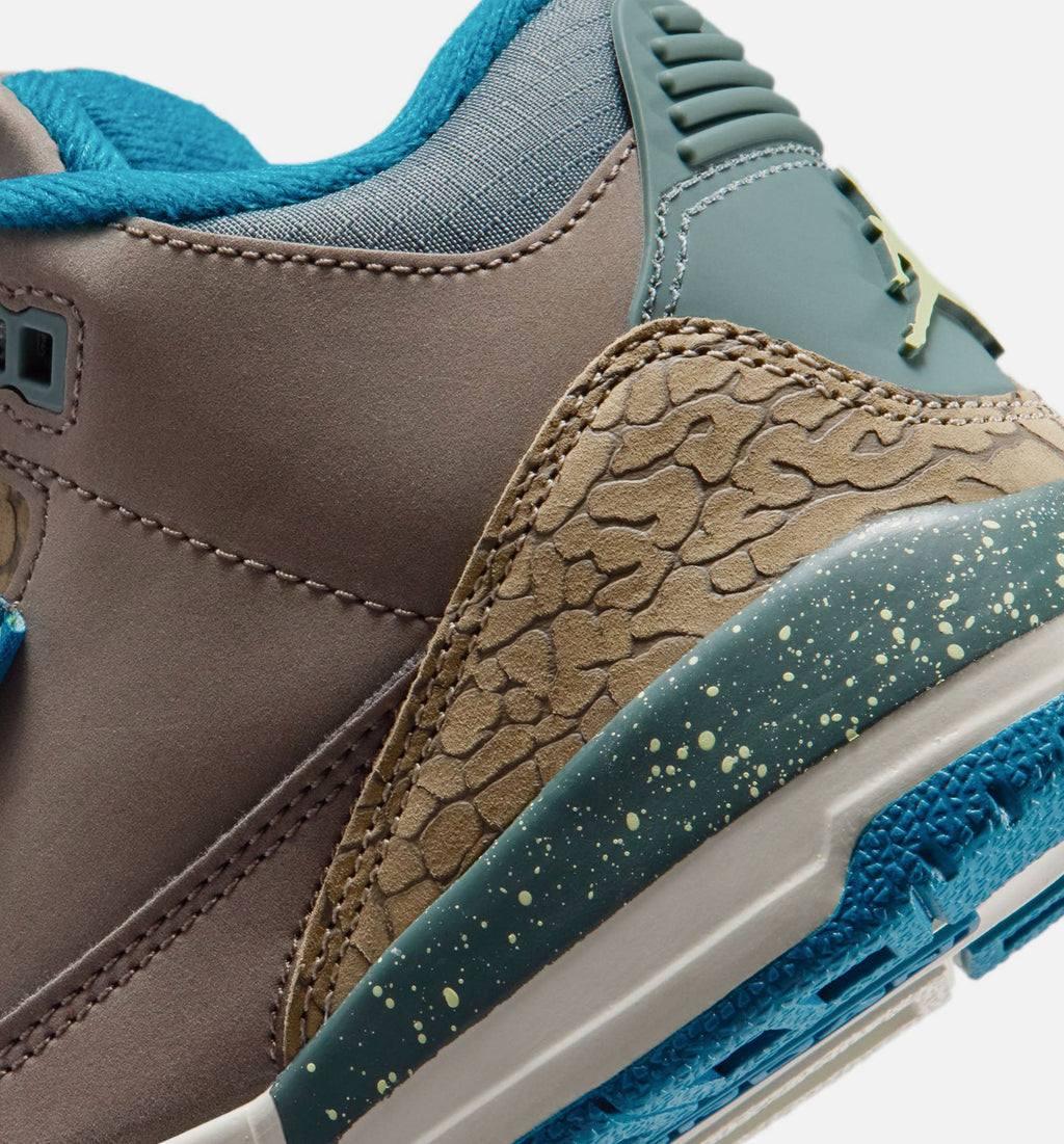 Air Jordan 3 Retro Olive Grey Preschool Sneakers