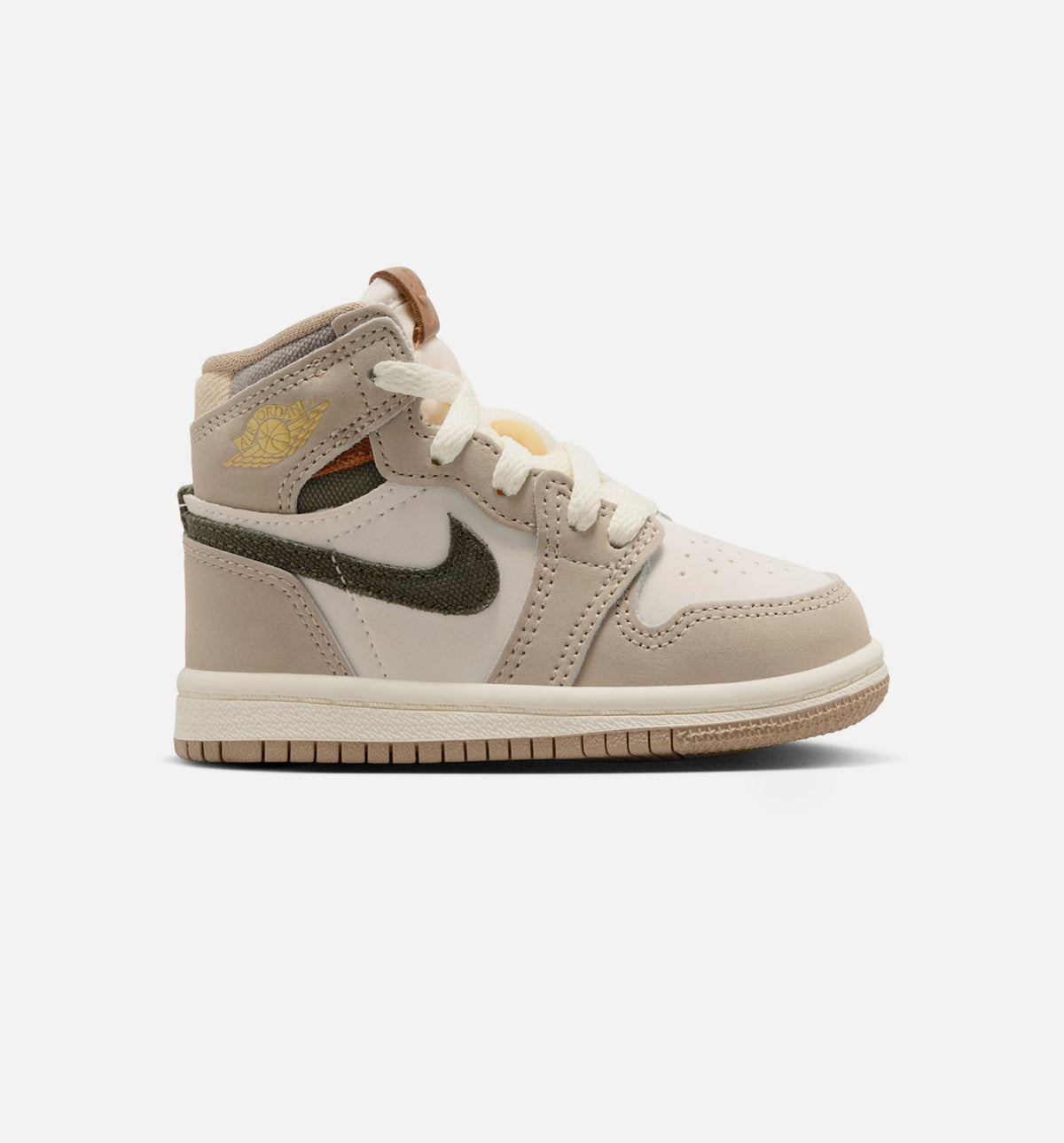 Air Jordan 1 Retro High OG Infant/Toddler Sneakers | Khaki/Sail/Coconut Milk/Cargo Khaki