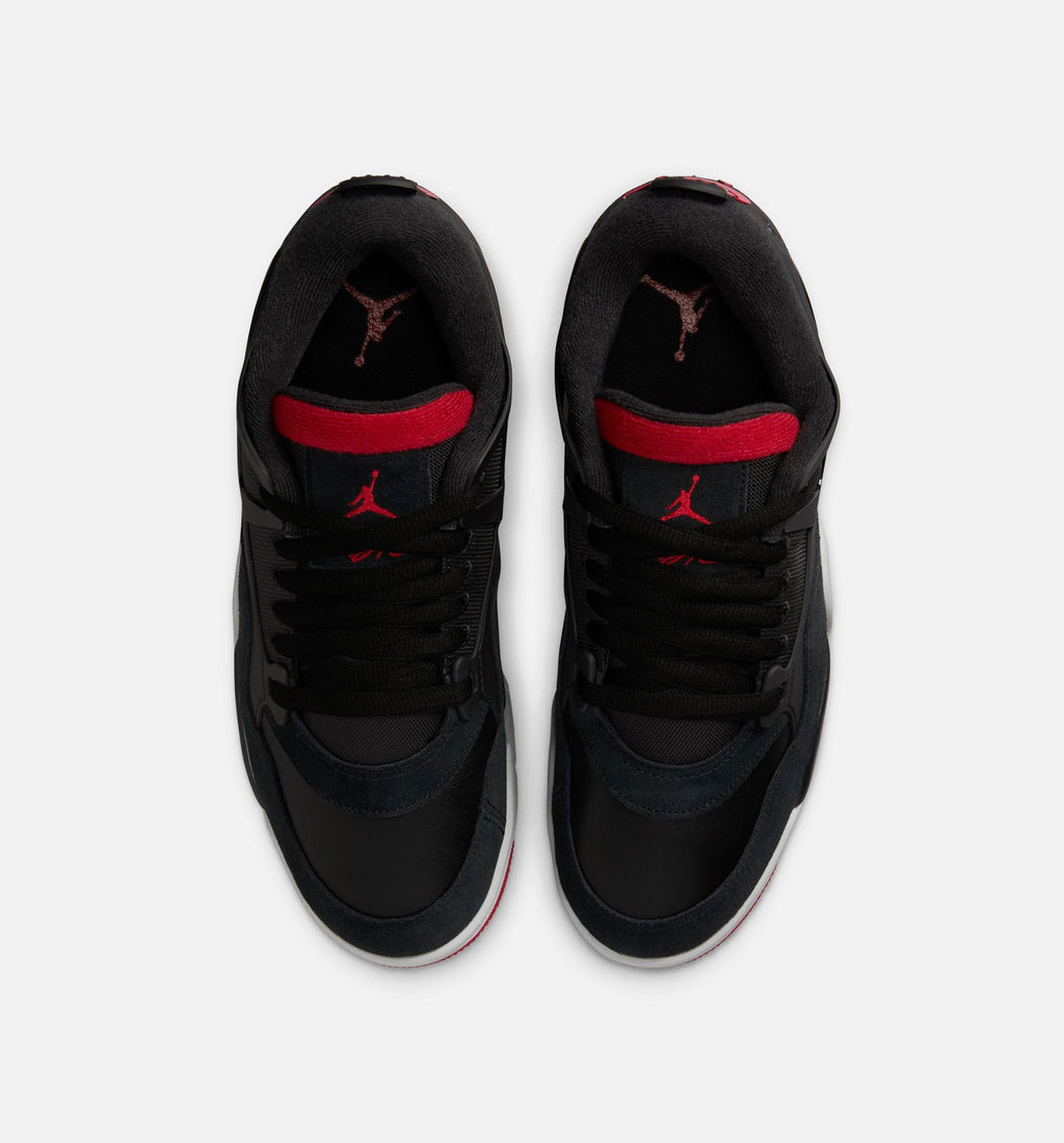 Air Jordan 4 RM Black and Wolf Grey Men's Sneakers
