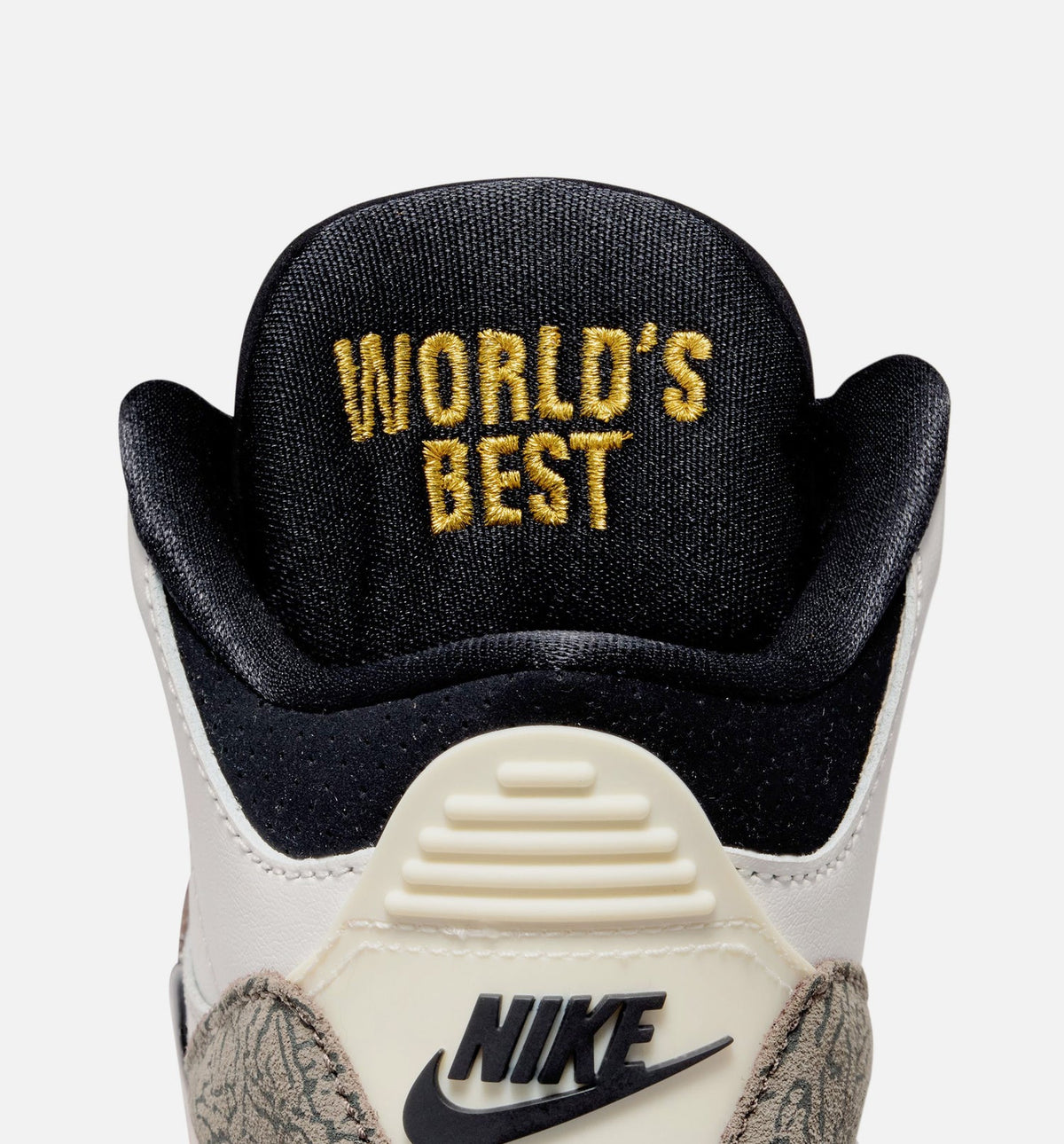 Air Jordan 3 Retro Sail and University Red Preschool Sneakers