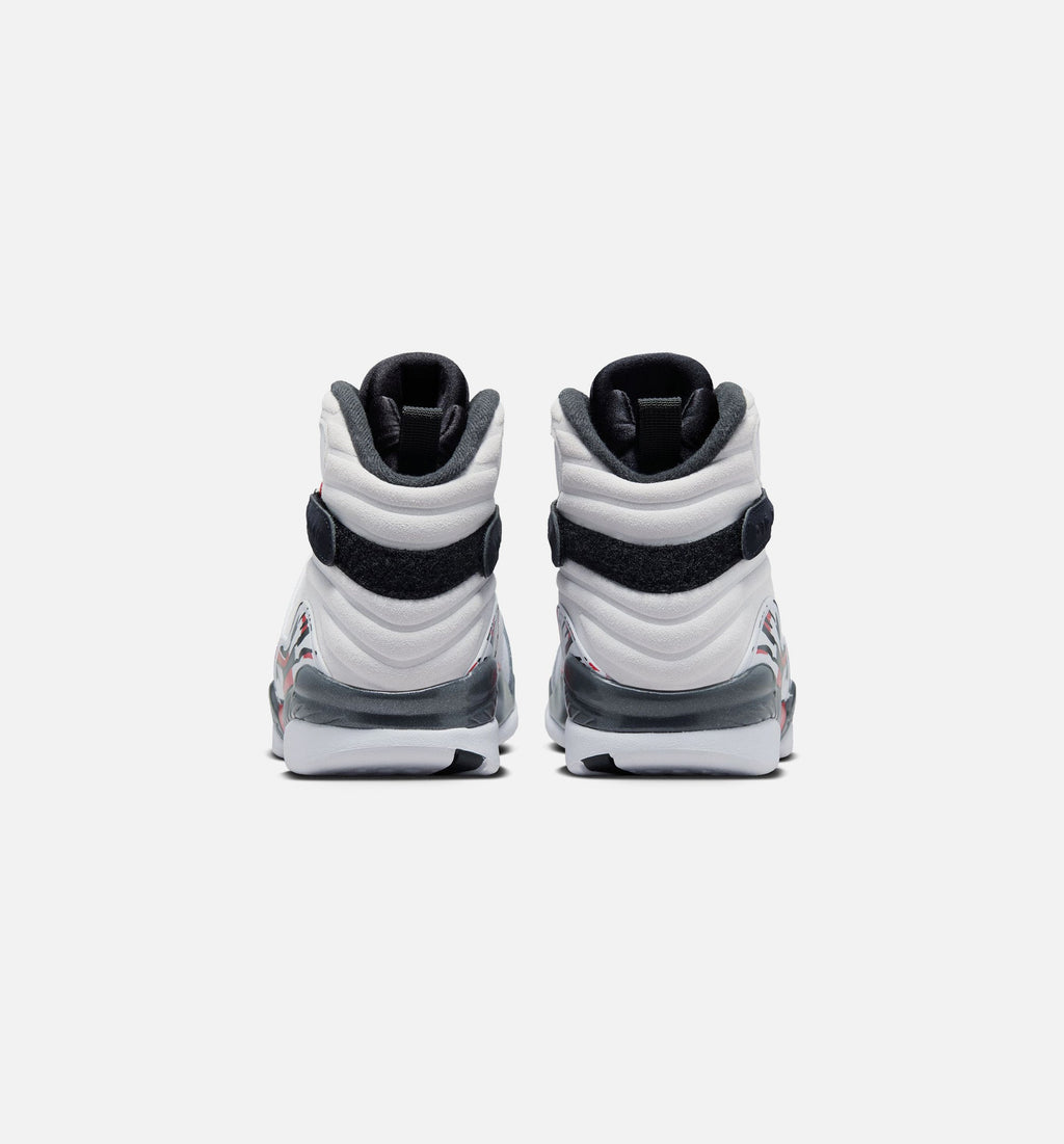 Air Jordan 8 Retro White and True Red Men's Sneakers