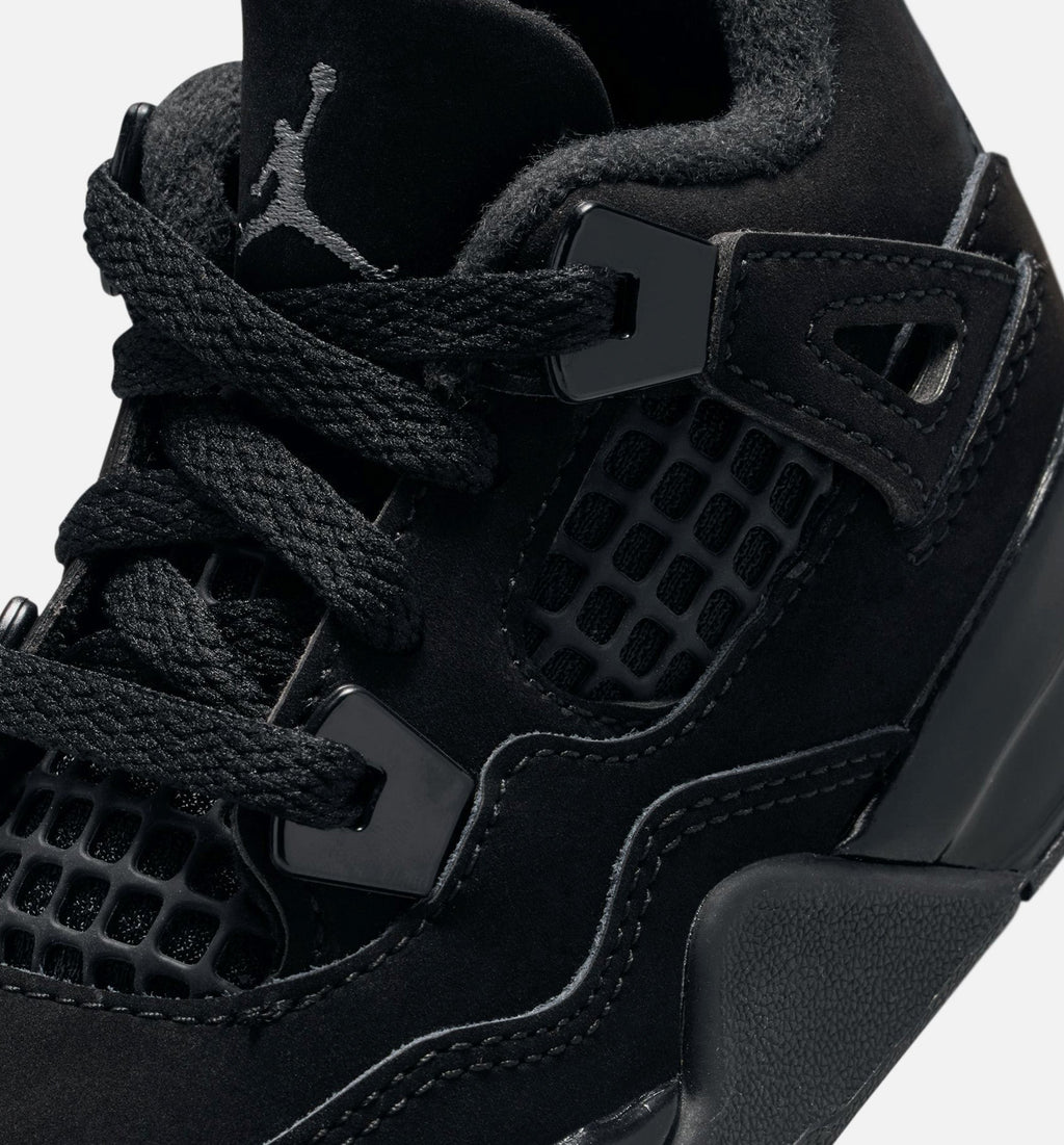 Air Jordan 4 Retro Black Cat Infant/Toddler Sneakers
