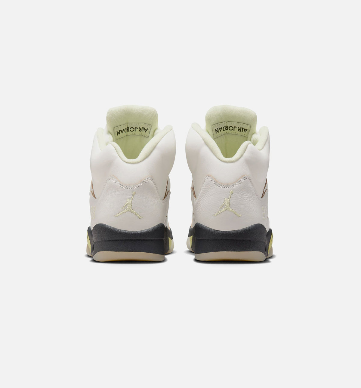 Air Jordan 5 Retro Luminous Green and Sail Women's Sneakers