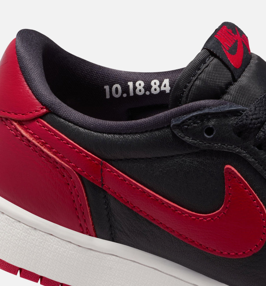 Air Jordan 1 Retro Low OG Banned GS Sneakers | Black/Black/Varsity Red/Summit White