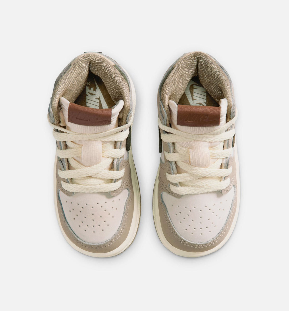 Air Jordan 1 Retro High OG Infant/Toddler Sneakers | Khaki/Sail/Coconut Milk/Cargo Khaki