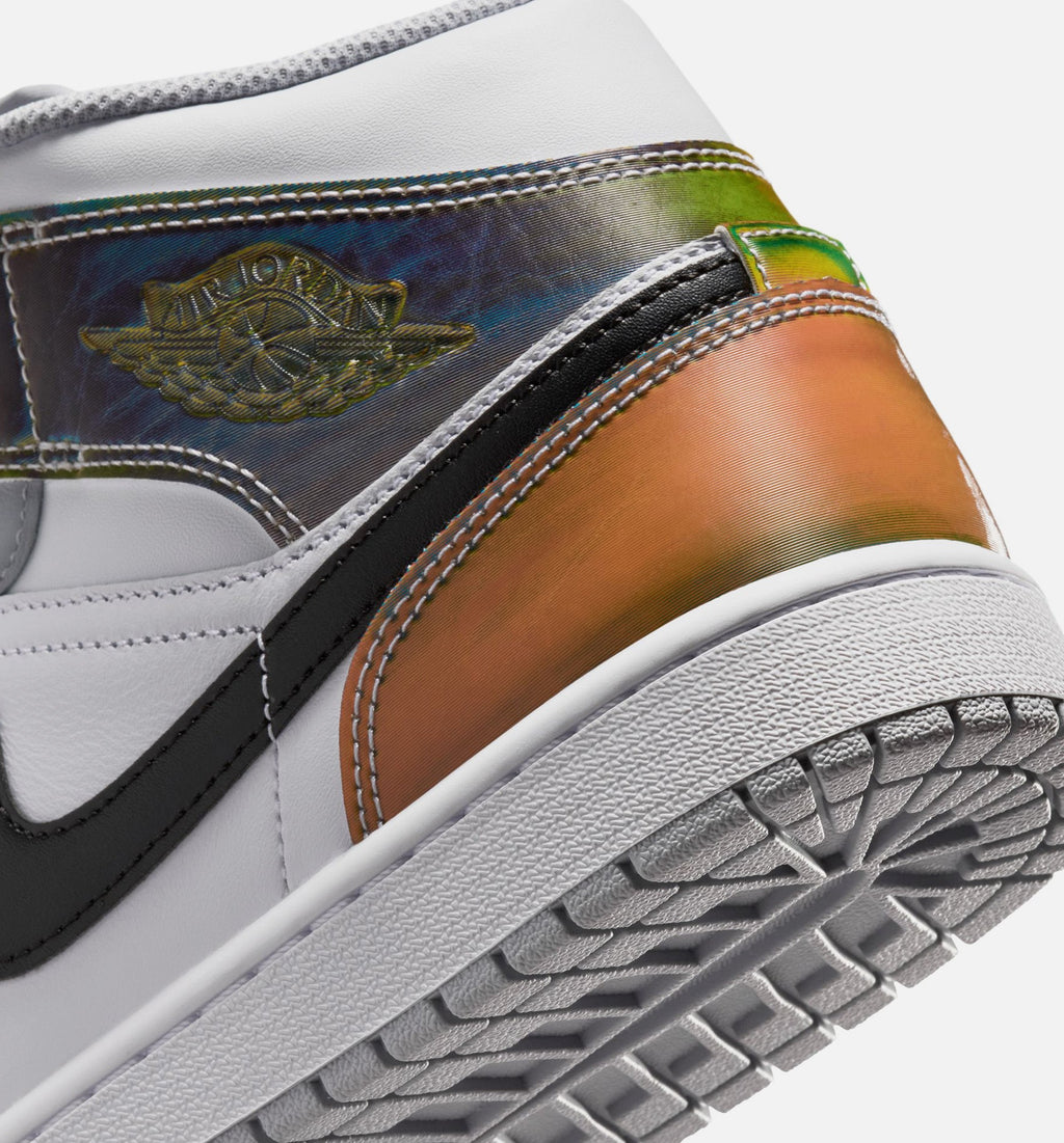 Air Jordan 1 Mid SE Men's Sneakers | Black/White/Wolf Grey