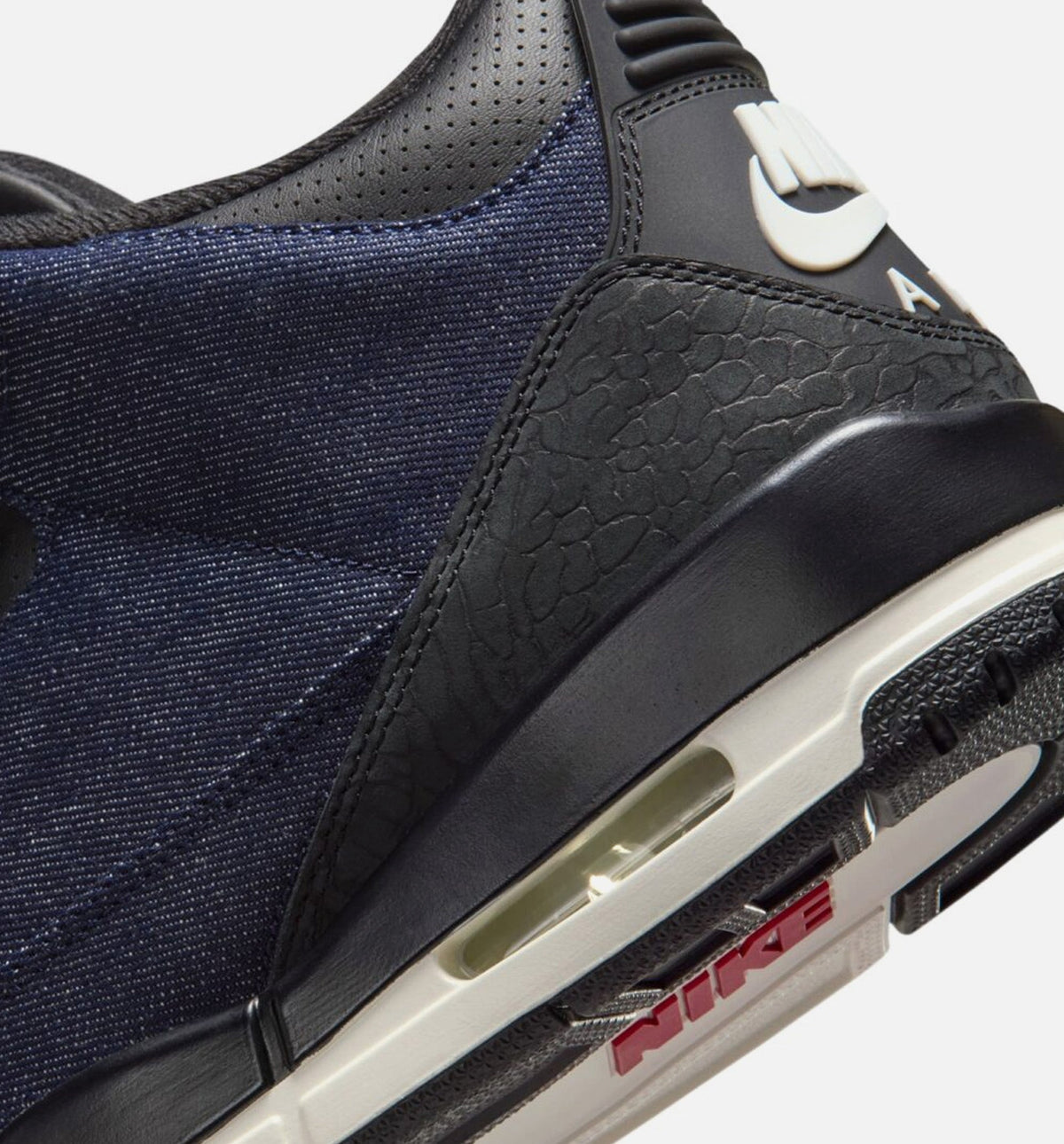 Air Jordan 3 x Levi's Indigo and Gym Red Men's Sneakers
