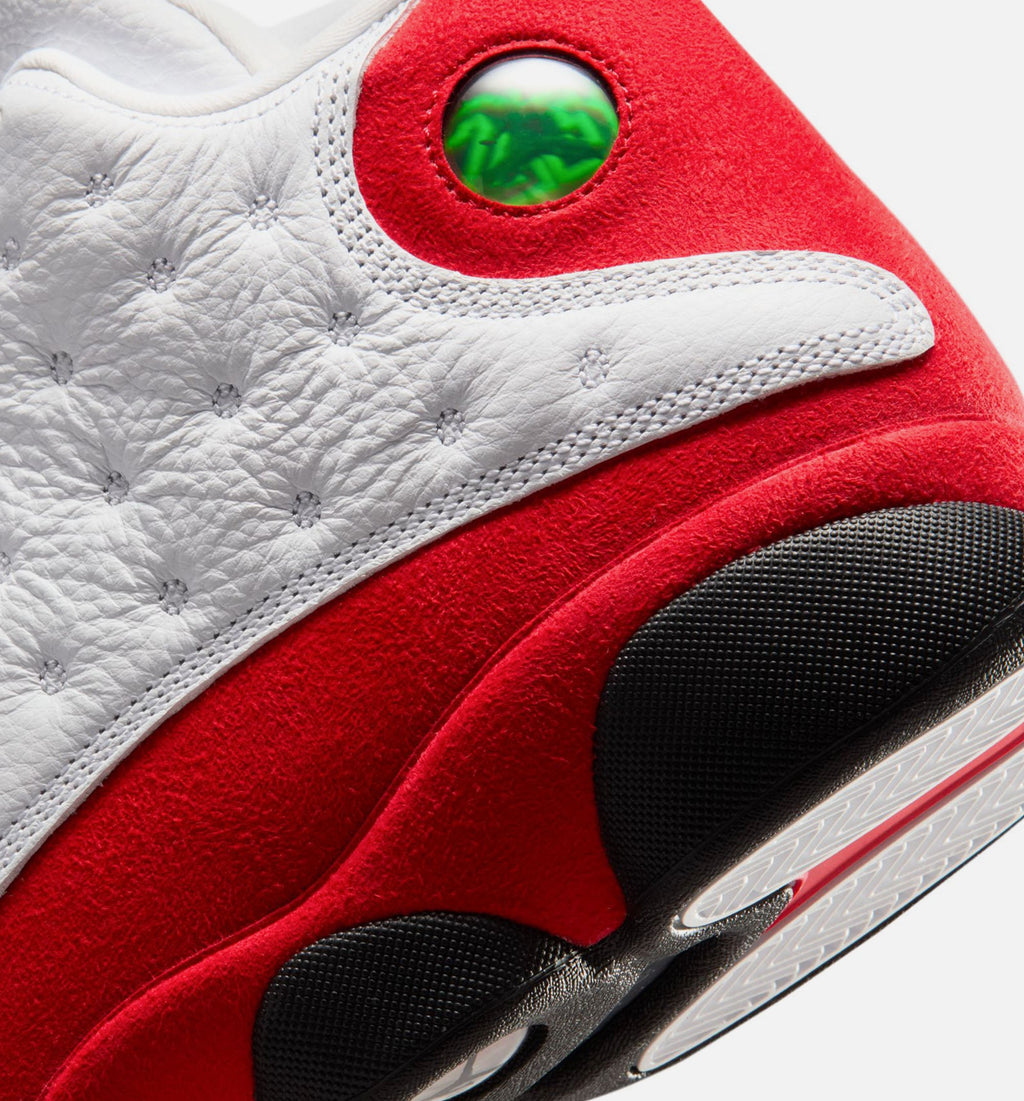 Air Jordan 13 Retro White and University Red Men's Sneakers