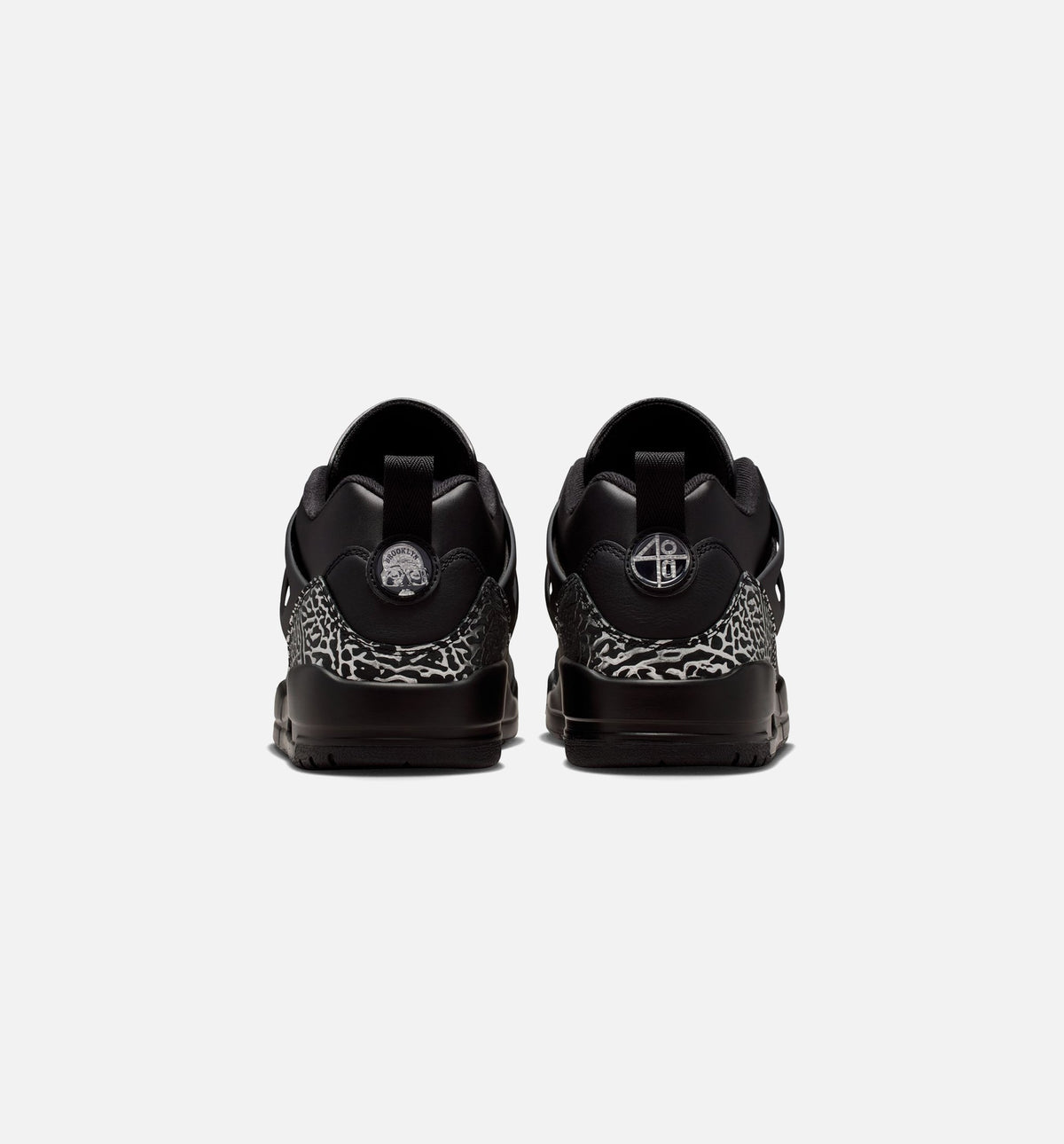 Spizike Low Black and Metallic Silver Men's Basketball Shoes