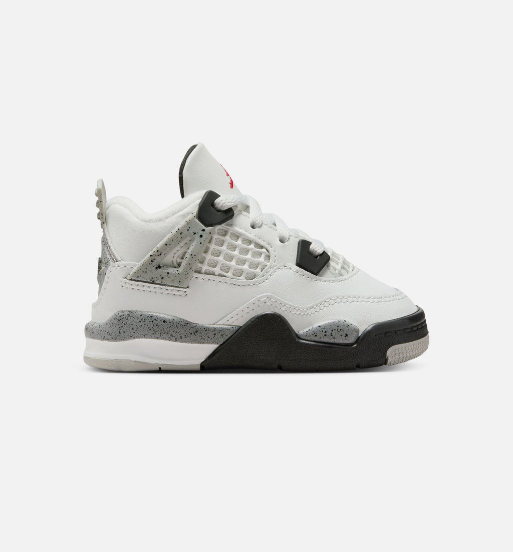 Air Jordan 4 Retro White Cement Infant/Toddler Sneakers