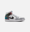 Air Jordan 1 Mid SE Men's Sneakers | Black/White/Wolf Grey