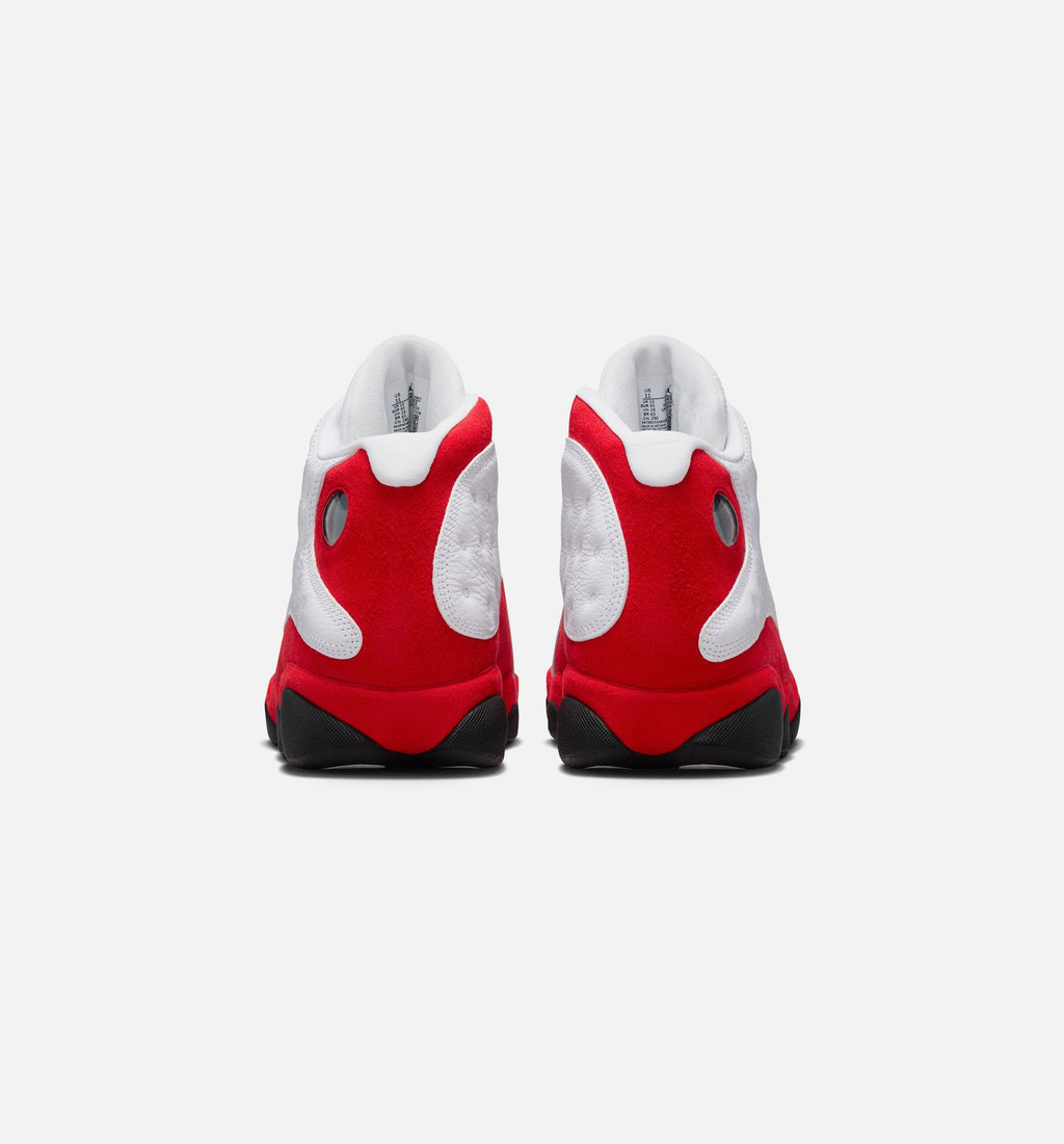 Air Jordan 13 Retro White and University Red Men's Sneakers