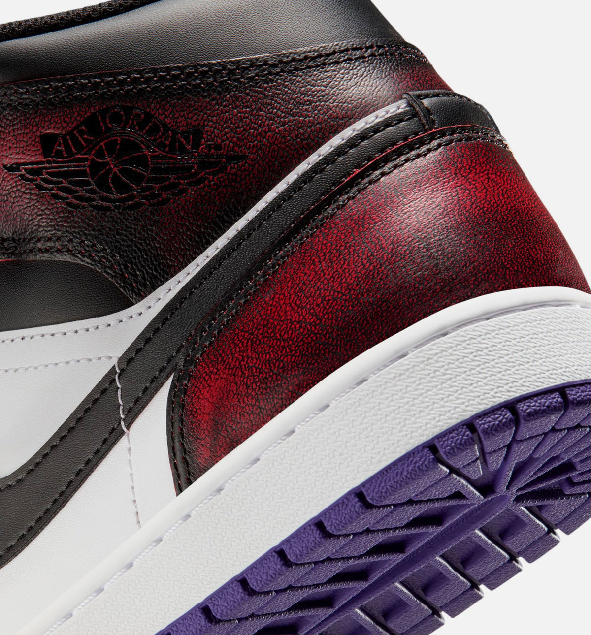 Air Jordan 1 Mid SE Men's Sneakers | True Red/White/Court Purple/Black