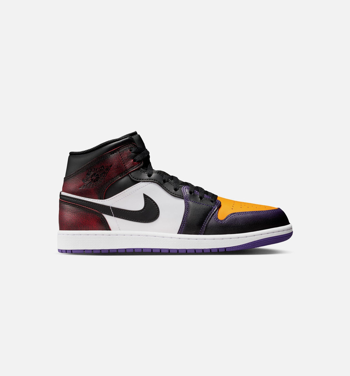 Air Jordan 1 Mid SE Men's Sneakers | True Red/White/Court Purple/Black