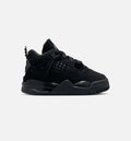 Air Jordan 4 Retro Black Cat Infant/Toddler Sneakers
