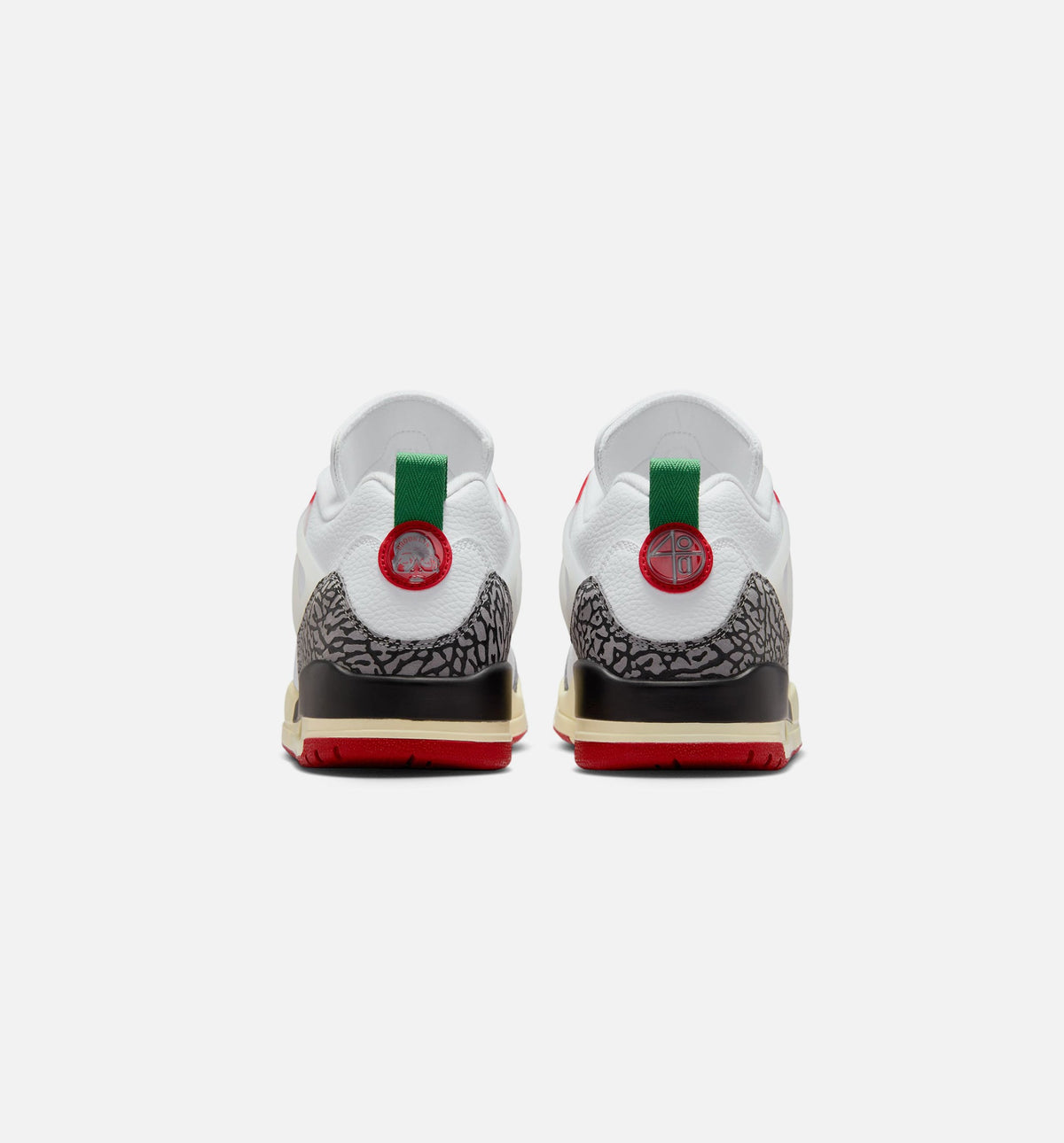 Spizike Low White, Black and Varsity Red Men's Sneakers