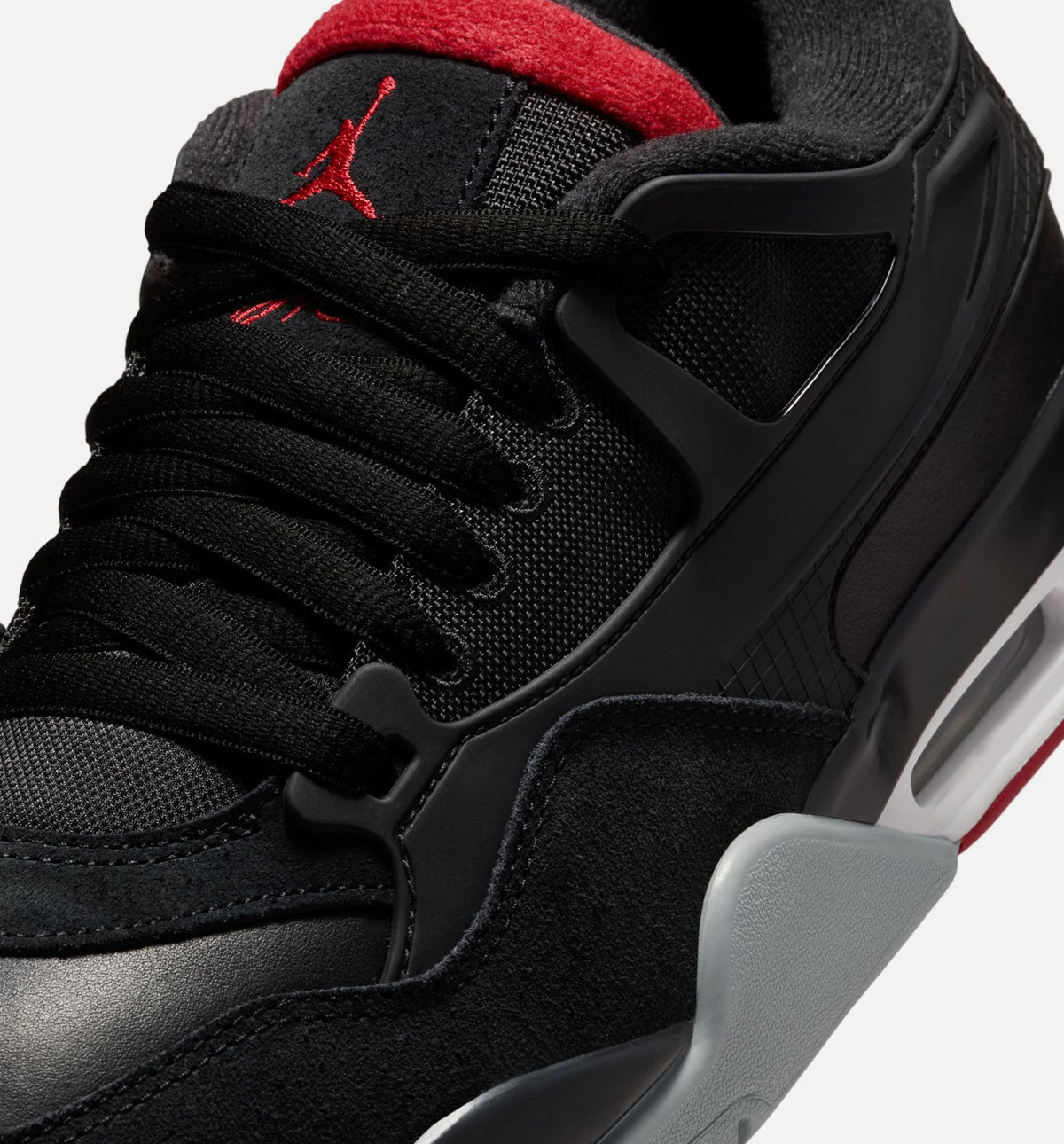 Air Jordan 4 RM Black and Wolf Grey Men's Sneakers