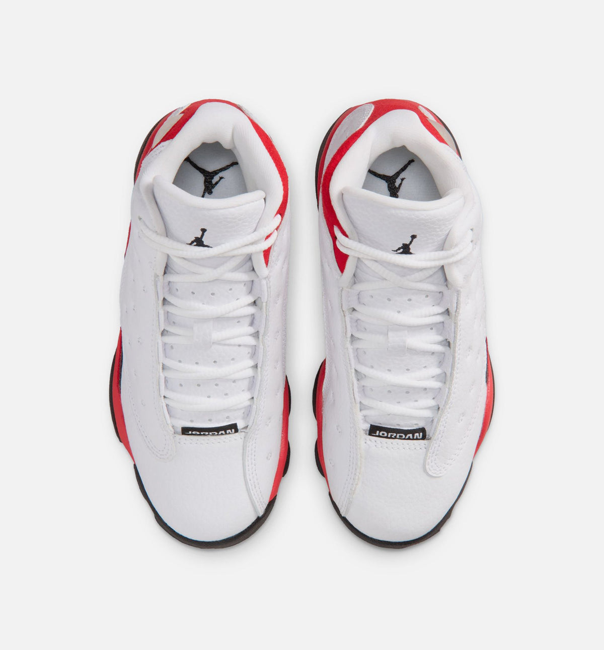 Air Jordan 13 Retro White and University Red Preschool Sneakers