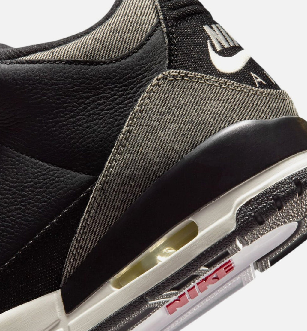 Air Jordan 3 x Levi's Black and White Men's Sneakers