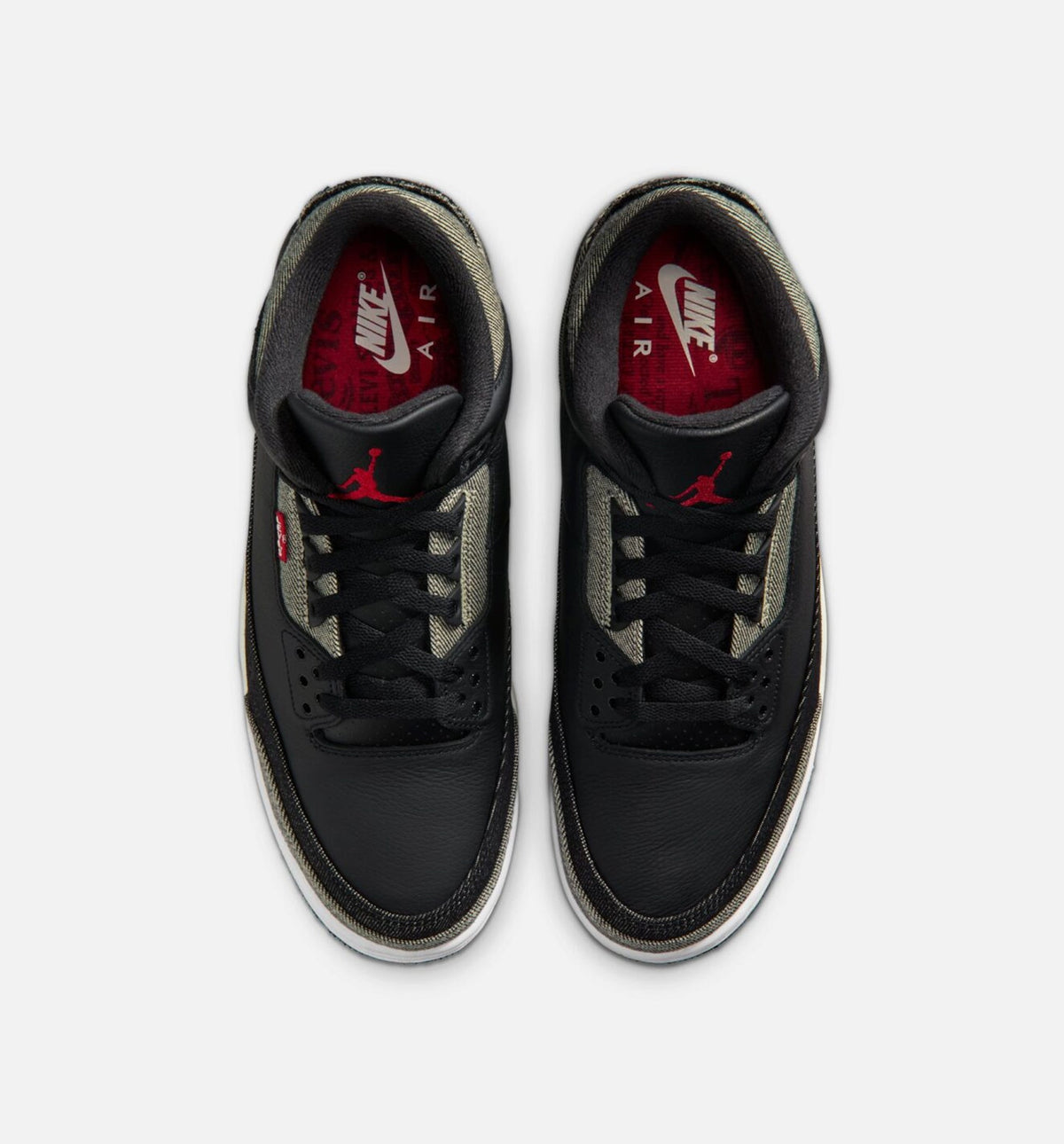 Air Jordan 3 x Levi's Black and White Men's Sneakers
