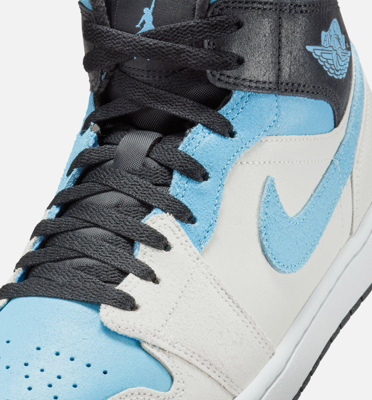 Air Jordan 1 Mid SE Men's Sneakers | Summit White/Blue Chill/Black