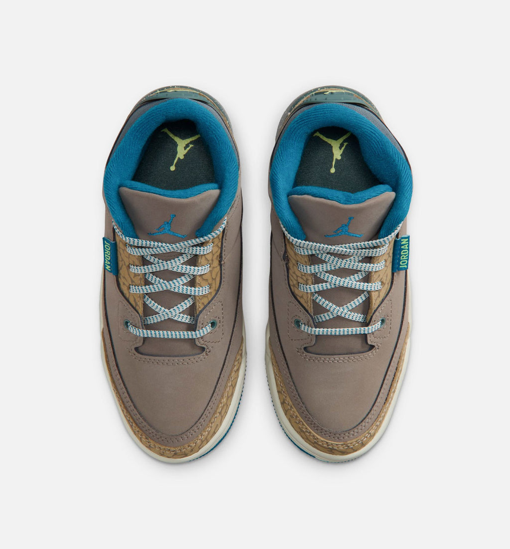 Air Jordan 3 Retro Olive Grey Preschool Sneakers